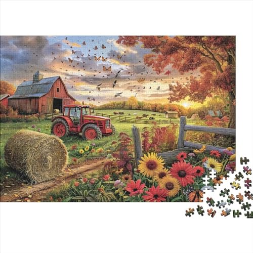 Farm Tractor Puzzle, 1000 Teile Puzzle, Erwachsene Puzzle, Einzigartiges Puzzle, Familienpuzzle, Denkspiel 1000pcs (75x50cm) von CPXSEMAZA