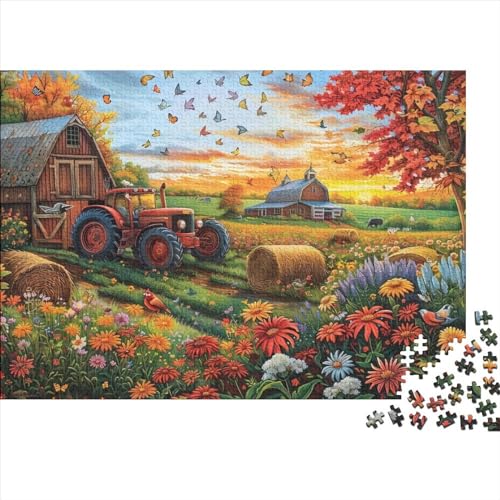 Farm Tractor Puzzle, 300 Teile Puzzle, Erwachsene Puzzle, Einzigartiges Puzzle, Familienpuzzle, Denkspiel 300pcs (40x28cm) von CPXSEMAZA