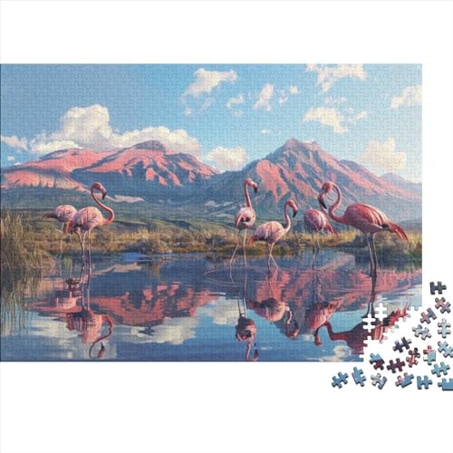 Flamingo 1000 Teile Holzpuzzle Für Erwachsene Puzzle 1000 Teile Heimdekorationspuzzle 1000 Puzzles Für Erwachsene Spielzeug Und Spiele 1000pcs (75x50cm) von CPXSEMAZA