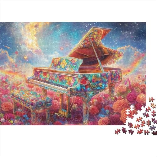 Flowers Piano Puzzles Für Erwachsene 300 Teile 300 Teile Puzzles Impossible Puzzle 300 Teile Puzzles Spielzeug Und Spiele 300pcs (40x28cm) von CPXSEMAZA