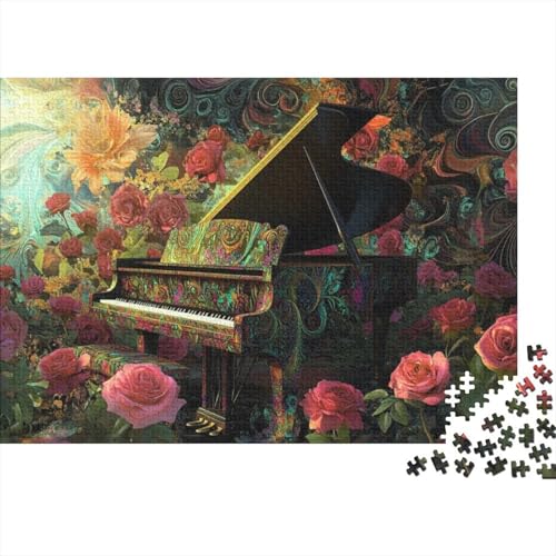 Flowers Piano Puzzles Für Erwachsene 500 Teile Puzzles Für Erwachsene, Puzzle 500 Teile Für Erwachsene Anspruchsvolle Puzzlespiele 500pcs (52x38cm) von CPXSEMAZA