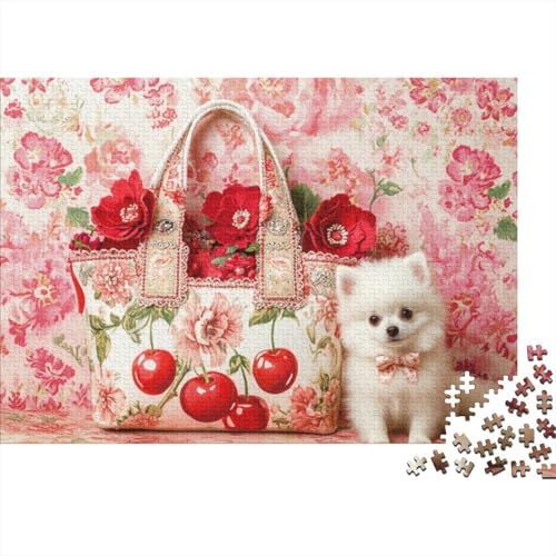 Flowers and Puppies Puzzle, 500 Teile Puzzle, Erwachsene Puzzle, Einzigartiges Puzzle, Familienpuzzle, Denkspiel 500pcs (52x38cm) von CPXSEMAZA