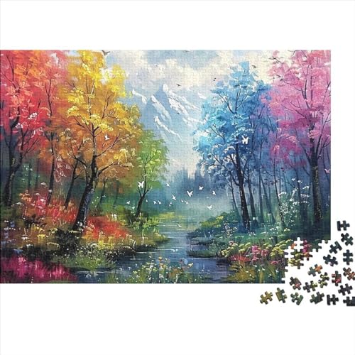 Four Seasons Tree Puzzles Für Erwachsene 1000-teiliges Puzzle Für Erwachsene Anspruchsvolles Spiel 1000pcs (75x50cm) von CPXSEMAZA