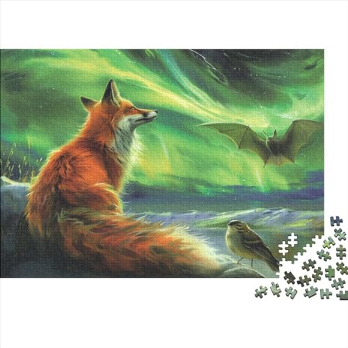 Fox and Bat Puzzle, 300 Teile Puzzle, Erwachsene Puzzle, Einzigartiges Puzzle, Familienpuzzle, Denkspiel 300pcs (40x28cm) von CPXSEMAZA