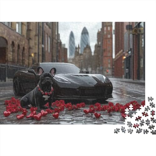 French Bulldog Puzzle, 300 Teile Puzzle, Erwachsene Puzzle, Einzigartiges Puzzle, Familienpuzzle, Denkspiel 300pcs (40x28cm) von CPXSEMAZA