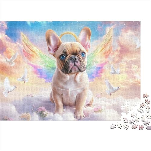 French Bulldog Puzzle Für Erwachsene, 1000 Teile, Puzzle Für Erwachsene, Lernspiel, Herausforderungsspielzeug Puppy 1000-teiliges Puzzle Für Erwachsene Und Kinder. Lernspiele, Heimdekoration 1000pcs ( von CPXSEMAZA