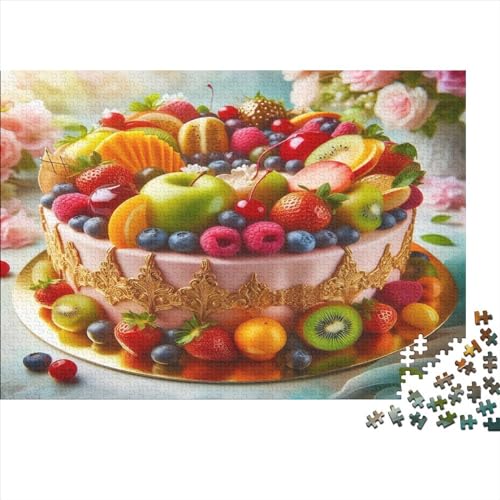 Fruit Cake Puzzle, 300 Teile Puzzle, Erwachsene Puzzle, Einzigartiges Puzzle, Familienpuzzle, Denkspiel 300pcs (40x28cm) von CPXSEMAZA