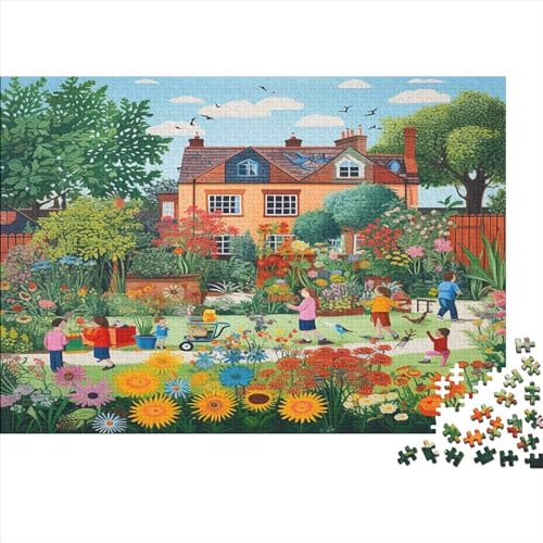 Gardens in North London Jigsaw Puzzle Für Sohn/Kinder Familie Zusammen 1000 Schlafzimmer Dekoration Puzzles Erwachsene 1000 Stück Holz Puzzle Spiel Kinder Geschenk 1000pcs (75x50cm) von CPXSEMAZA