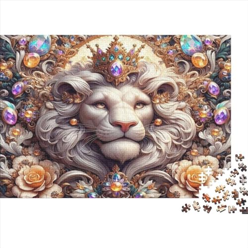 Gem Lion Puzzles 1000 Teile Für Erwachsene Puzzles Für Erwachsene 1000 Teile Puzzle Lernspiele Heimdekoration Puzzle 1000pcs (75x50cm) von CPXSEMAZA