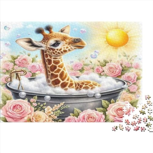 Giraffe Puzzle, 1000 Teile Puzzle, Erwachsene Puzzle, Einzigartiges Puzzle, Familienpuzzle, Denkspiel 1000pcs (75x50cm) von CPXSEMAZA