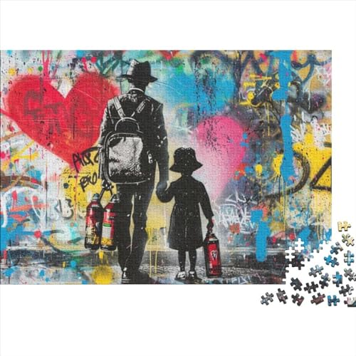 Graffiti Art Puzzle 1000 Teilepuzzle 3D Erwachsene Home Dekoration Puzzle Geschicklichkeitsspiele Erwachsenen Puzzle Ab 12 Jahren 1000pcs (75x50cm) von CPXSEMAZA