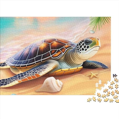 Green Sea Turtle Puzzle 300 Teilepuzzle 300 Teile Erwachsene Geschicklichkeitsspiel Für Die Ganze FamilieErwachsenenpuzzle Ab 12 Jahren 300pcs (40x28cm) von CPXSEMAZA