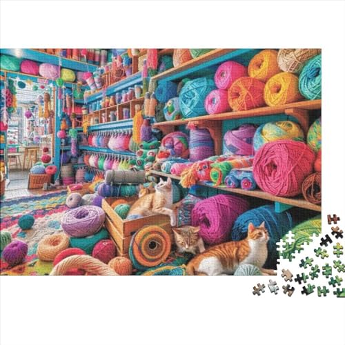 Grocery Store Cat Puzzles 300 Teile Für Erwachsene Puzzles Für Erwachsene 300 Teile Puzzle Lernspiele Heimdekoration Puzzle 300pcs (40x28cm) von CPXSEMAZA