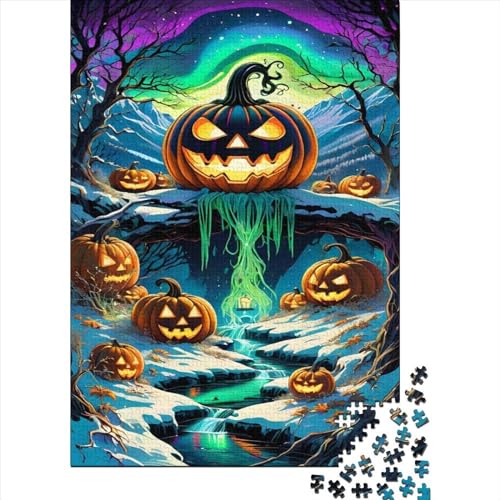 Halloween Pumpkin Puzzle, 1000 Teile Puzzle, Erwachsene Puzzle, Einzigartiges Puzzle, Familienpuzzle, Denkspiel 1000pcs (75x50cm) von CPXSEMAZA