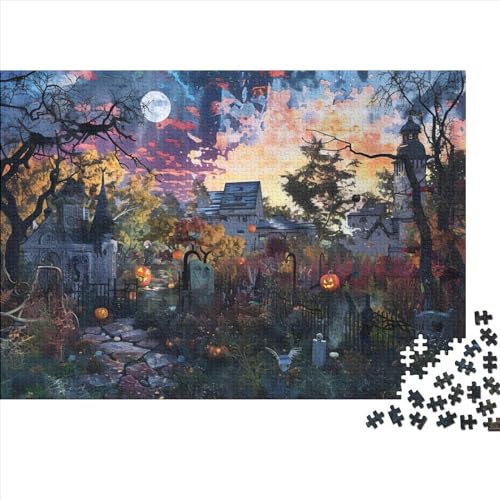 Halloween Pumpkin Puzzle, 300 Teile Puzzle, Erwachsene Puzzle, Einzigartiges Puzzle, Familienpuzzle, Denkspiel 300pcs (40x28cm) von CPXSEMAZA