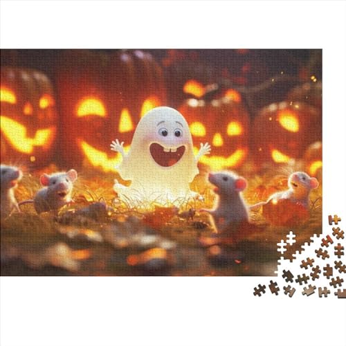 Happy Halloween 1000 Teile Puzzle Holzpuzzle Geschicklichkeitsspiele Erwachsenenpuzzle Ab 14 Jahren 1000pcs (75x50cm) von CPXSEMAZA