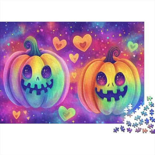 Happy Halloween Holzpuzzle 300 Teile Erwachsenenpuzzle 300 Teile 300pcs (40x28cm) von CPXSEMAZA