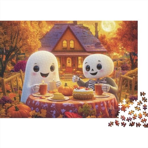 Happy Halloween Puzzle, 1000 Teile Puzzle, Erwachsene Puzzle, Einzigartiges Puzzle, Familienpuzzle, Denkspiel 1000pcs (75x50cm) von CPXSEMAZA