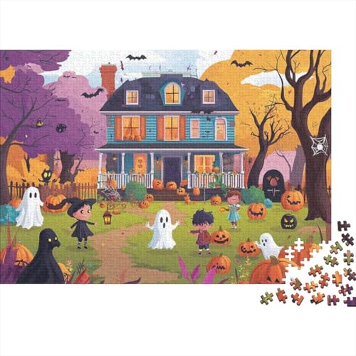 Happy Halloween Puzzle, 300 Teile Puzzle, Erwachsene Puzzle, Einzigartiges Puzzle, Familienpuzzle, Denkspiel 300pcs (40x28cm) von CPXSEMAZA