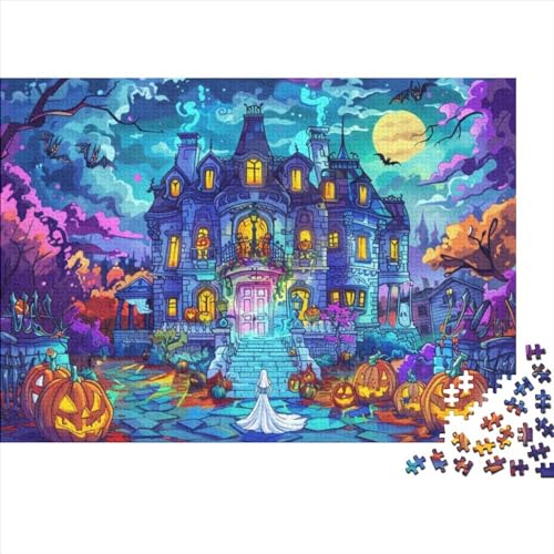 Happy Halloween Puzzle 300 Teilepuzzle Erwachsene 300 Teile Geschicklichkeitsspiel Für Die Ganze FamilieErwachsenenpuzzle Ab 14 Jahren 300pcs (40x28cm) von CPXSEMAZA