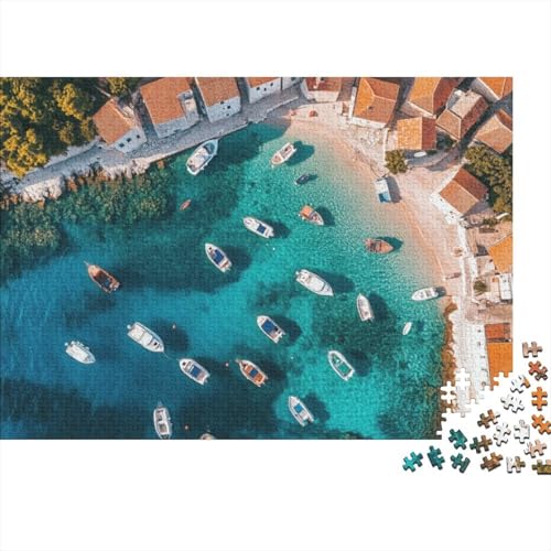 Harbor Boat Holzpuzzle 500 Teile Erwachsenenpuzzle 500 Teile 500pcs (52x38cm) von CPXSEMAZA