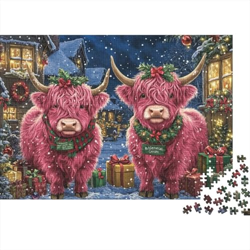 Highland Cattle Puzzle Für Erwachsene 1000 Teile Highland Cow Puzzle 1000 Teile Für Erwachsene Geschenke 1000pcs (75x50cm) von CPXSEMAZA