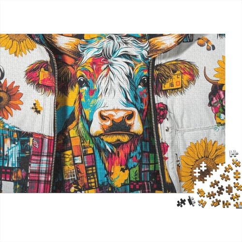 Highland Cow Puzzle Für Erwachsene 1000 Highland Cattle Puzzle 1000 Teile Für Erwachsene 1000pcs (75x50cm) von CPXSEMAZA