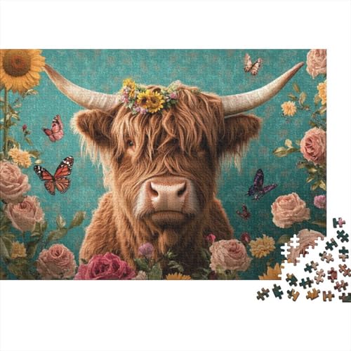 Highland Cow Puzzle Für Erwachsene 1000 Puzzles Highland Cattle 1000-teiliges Puzzle Für Erwachsene Als Geschenk 1000pcs (75x50cm) von CPXSEMAZA