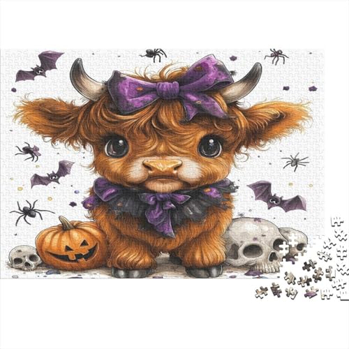 Highland Cow1000-teiliges Puzzle Für Erwachsene Und Kinder Ab 12 Jahren -Highland Cattle 1000pcs (75x50cm) von CPXSEMAZA