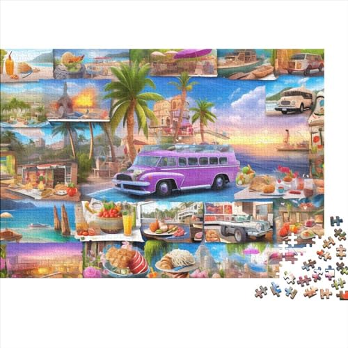 Holiday Postcard Puzzle, 500 Teile Puzzle, Erwachsene Puzzle, Einzigartiges Puzzle, Familienpuzzle, Denkspiel 500pcs (52x38cm) von CPXSEMAZA