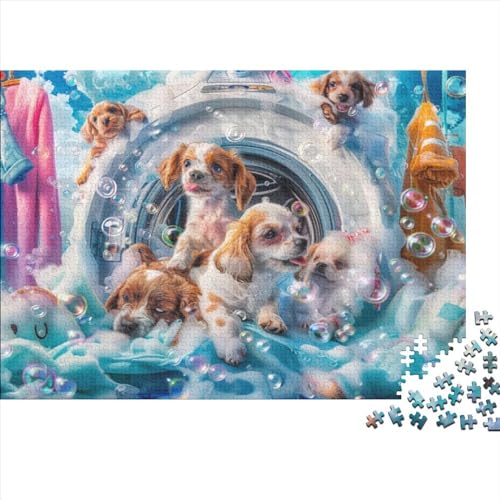 Holzpuzzle Cute Dog (4) 300 Stück Puzzles Für Erwachsene | Puzzle Ehefrau Geburtstagsgeschenk | Einzigartige Puzzles 300pcs (40x28cm) von CPXSEMAZA