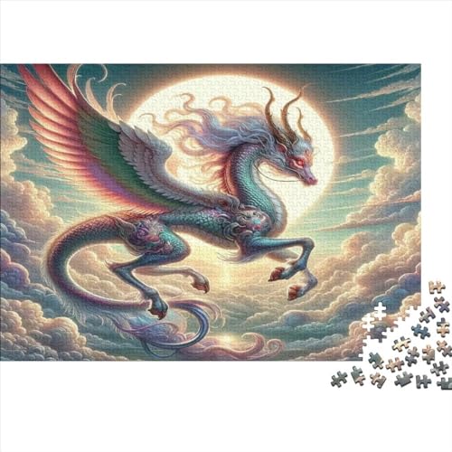 Holzpuzzle Dragon 500 Stück Puzzles Für Erwachsene | Puzzle Ehefrau Geburtstagsgeschenk | Einzigartige Puzzles 500pcs (52x38cm) von CPXSEMAZA