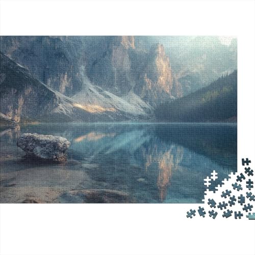 Holzpuzzle Lake Braies 1000 Stück Puzzles Für Erwachsene | Puzzle Ehefrau Geburtstagsgeschenk | Einzigartige Puzzles 1000pcs (75x50cm) von CPXSEMAZA