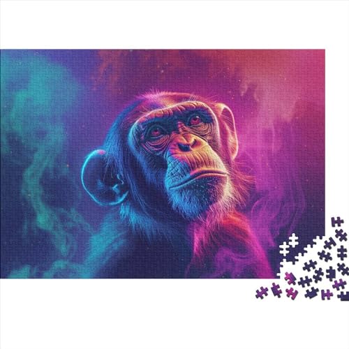 Holzpuzzle Monkey 1000 Stück Puzzles Für Erwachsene | Puzzle Ehefrau Geburtstagsgeschenk | Einzigartige Puzzles 1000pcs (75x50cm) von CPXSEMAZA