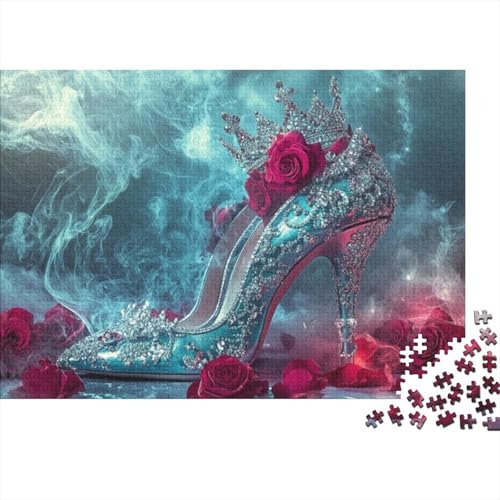 Holzpuzzle Rose High Heels 300 Stück Puzzles Für Erwachsene | Puzzle Ehefrau Geburtstagsgeschenk | Einzigartige Puzzles 300pcs (40x28cm) von CPXSEMAZA