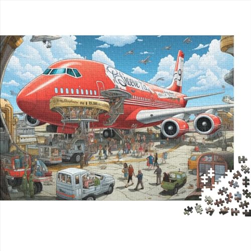 Huge Airplane Jigsaw Puzzle Für Sohn/Kinder Familie Zusammen 300 Schlafzimmer Dekoration Puzzles Erwachsene 300 Stück Holz Puzzle Spiel Kinder Geschenk 300pcs (40x28cm) von CPXSEMAZA