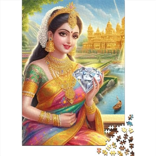 Indian Girl Holzpuzzle 1000 Teile Erwachsenenpuzzle 1000 Teile 1000pcs (75x50cm) von CPXSEMAZA