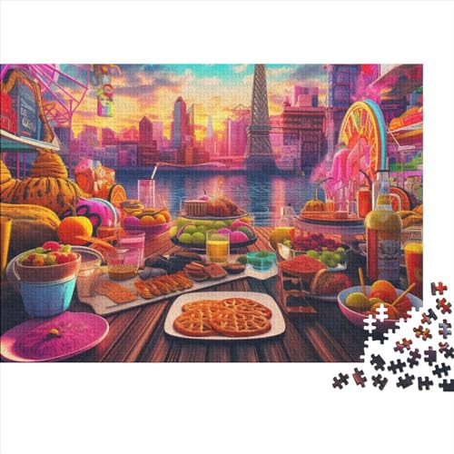 Jigsaw Puzzle Für Erwachsene 1000 Teile, Jigsaw Puzzles 1000 Teile, Food Theme Puzzle, Familie, Geschenk Für Mama 1000pcs (75x50cm) von CPXSEMAZA