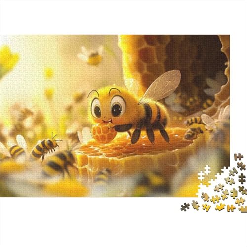 Jigsaw Puzzle Für Erwachsene 500 Teile, Jigsaw Puzzles 500 Teile, Cute Bee Puzzle, Familie, Geschenk Für Mama 500pcs (52x38cm) von CPXSEMAZA