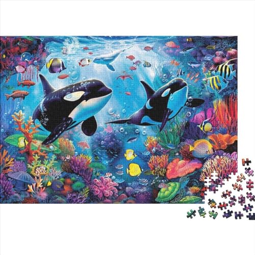 Killer Whale Holzpuzzle 1000 Teile Erwachsenenpuzzle 1000 Teile 1000pcs (75x50cm) von CPXSEMAZA