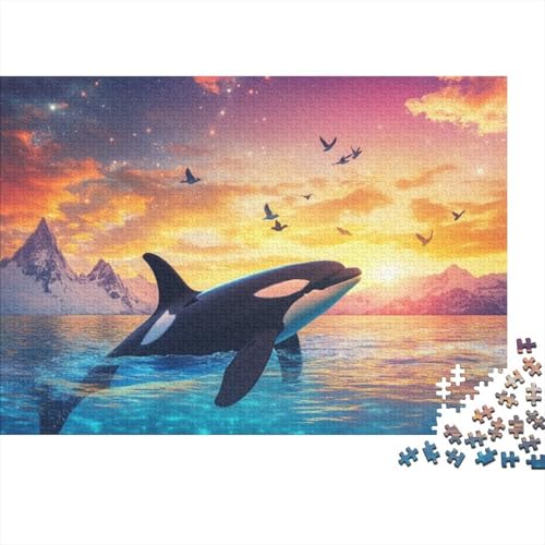 Killer Whale Puzzle, 1000 Teile Puzzle, Erwachsene Puzzle, Einzigartiges Puzzle, Familienpuzzle, Denkspiel 1000pcs (75x50cm) von CPXSEMAZA