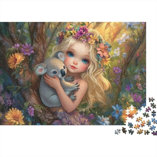 Koala Jigsaw Puzzle Für Sohn/Kinder Familie Zusammen 1000 Schlafzimmer Dekoration Puzzles Erwachsene 1000 Stück Holz Puzzle Spiel Kinder Geschenk 1000pcs (75x50cm) von CPXSEMAZA