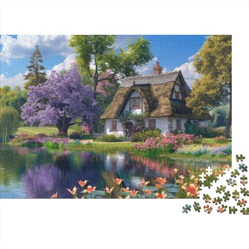 Lake House Puzzle, 300 Teile Puzzle, Erwachsene Puzzle, Einzigartiges Puzzle, Familienpuzzle, Denkspiel 300pcs (40x28cm) von CPXSEMAZA