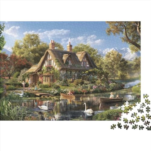 Lakeside Cabin Puzzle 300 Teile,Puzzle Für Erwachsene, Impossible Puzzle,Geschicklichkeitsspiel Für Die Ganze Familie,Home Dekoration Puzzle 300pcs (40x28cm) von CPXSEMAZA