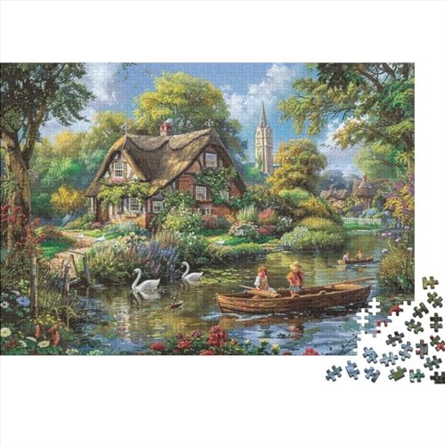 Lakeside Cabin Puzzles Für Erwachsene 300 Teile Puzzles Für Erwachsene Puzzles 300 Teile Für Erwachsene Anspruchsvolles Spiel 300pcs (40x28cm) von CPXSEMAZA