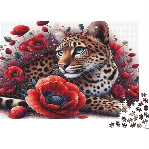 Leopard Holzpuzzle 300 Teile Erwachsenenpuzzle 300 Teile 300pcs (40x28cm) von CPXSEMAZA