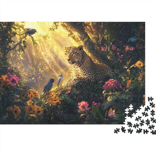 Leopard Puzzle 1000 Teile Für Erwachsene |wild Animal Puzzle | 1000-teiliges Puzzle, Lernspiele, Heimdekorationspuzzle 1000pcs (75x50cm) von CPXSEMAZA