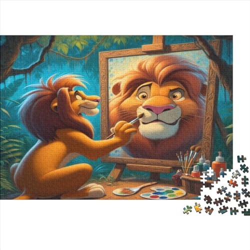 Lion Art Jigsaw Puzzle, 300 Teile Jigsaw Puzzle Für Erwachsene 300pcs (40x28cm) von CPXSEMAZA