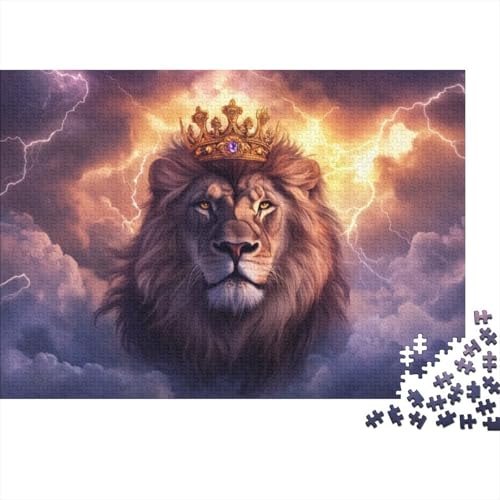 Lion Puzzles Für Erwachsene 500-teilige Puzzles Für Erwachsene. Anspruchsvolles Spiel 500pcs (52x38cm) von CPXSEMAZA