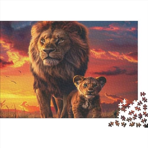 Lion Puzzles for Adults 300 Teile Erwachsenen-Puzzle Geschicklichkeitsspiel Für Die Ganze Familie Puzzle Farbenfrohes Erwachsenenpuzzle Ab 12 Jahren 300pcs (40x28cm) von CPXSEMAZA